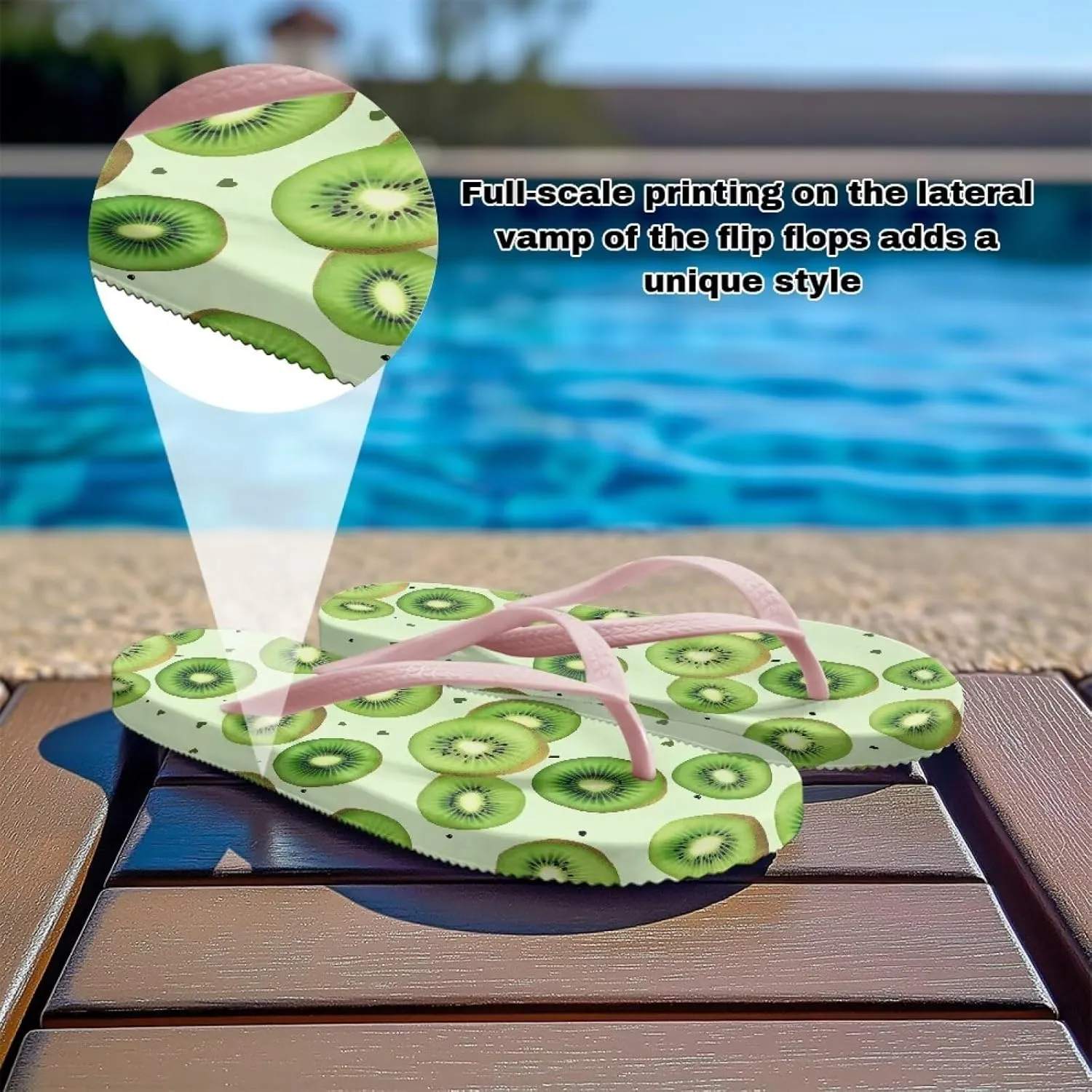 Women's Flip Flops Sandals, Soft Beach Pool Pink Thong Sandals Slide Shoes EUR Size 35 36 37 38 39 40