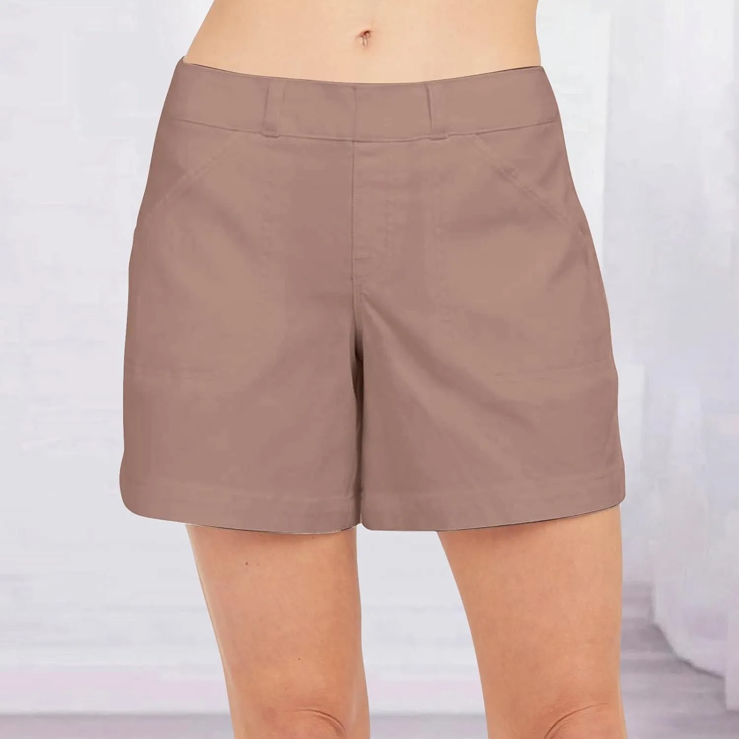 Women's Lightweight Elastic Waist Shorts Summer Travel Beach Palazzo Stylish Shorts Durable Golf Tennis Fashion Pants
