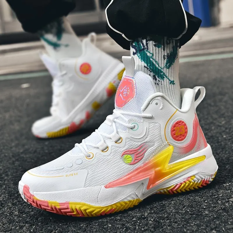 Womens Mens Basketball Shoes Breathable Comfortable Lightweight Fashion Athletic Sneakers Non Slip Outdoor Sport Shoe for Unisex