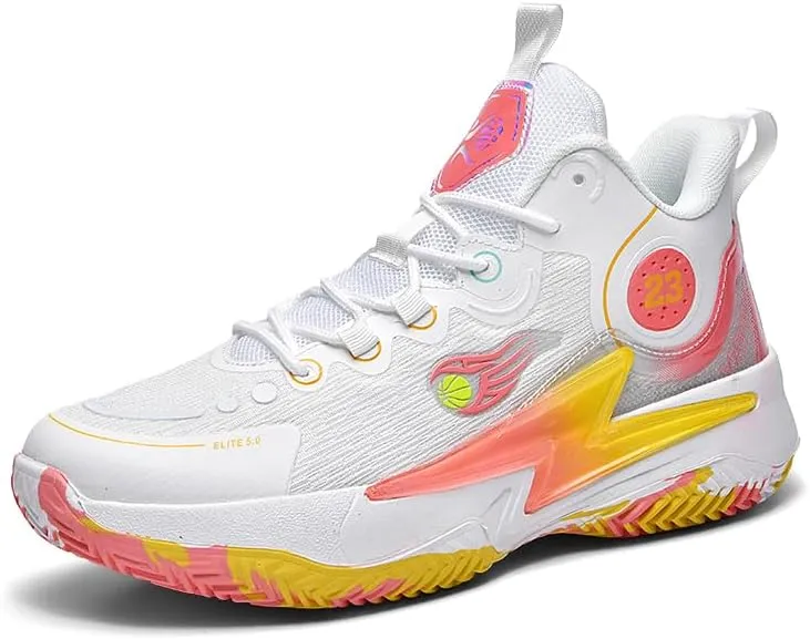 Womens Mens Basketball Shoes Breathable Comfortable Lightweight Fashion Athletic Sneakers Non Slip Outdoor Sport Shoe for Unisex