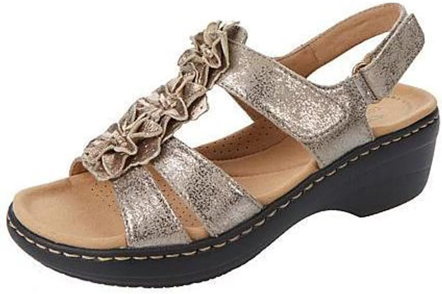 Womens Sandals Embroidered Anti-Slip Women's Open Toe Sandals Breathable Large Size Travel Slippers for Women