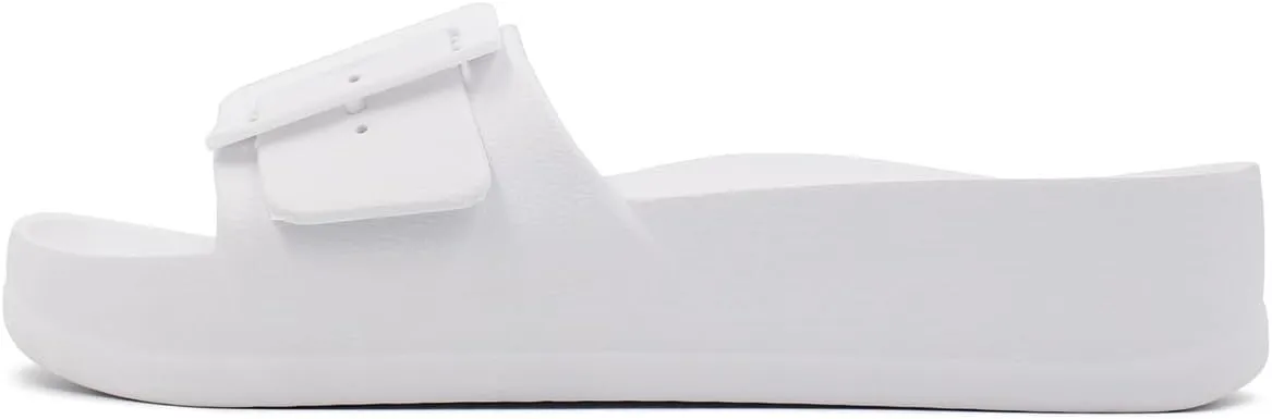 Women's Sandals With Arch Support Adjustable Buckle Platform Cloud Slides Summer Lightweight Soft Slippers Non-Slip Shower Shoes