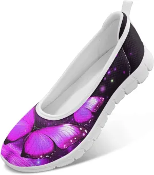 Womens Slip on Casual Loafers Low-top Tennis Shoes Comfy Lightweight Walking Shoes Colorful Ballet Flat Indoor Outdoor SizeUS 6-11