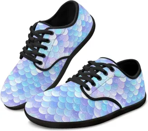 Womens Sneakers Barefoot Shoes Wide Toe Zero Drop Flats Shoes Fashion Laces Up Running Shoe US Size 6-13.5 Black Sole