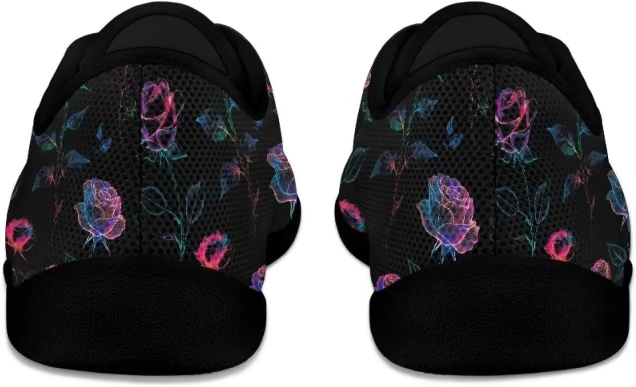 Womens Sneakers Barefoot Shoes Wide Toe Zero Drop Flats Shoes Fashion Laces Up Running Shoe US Size 6-13.5 Black Sole