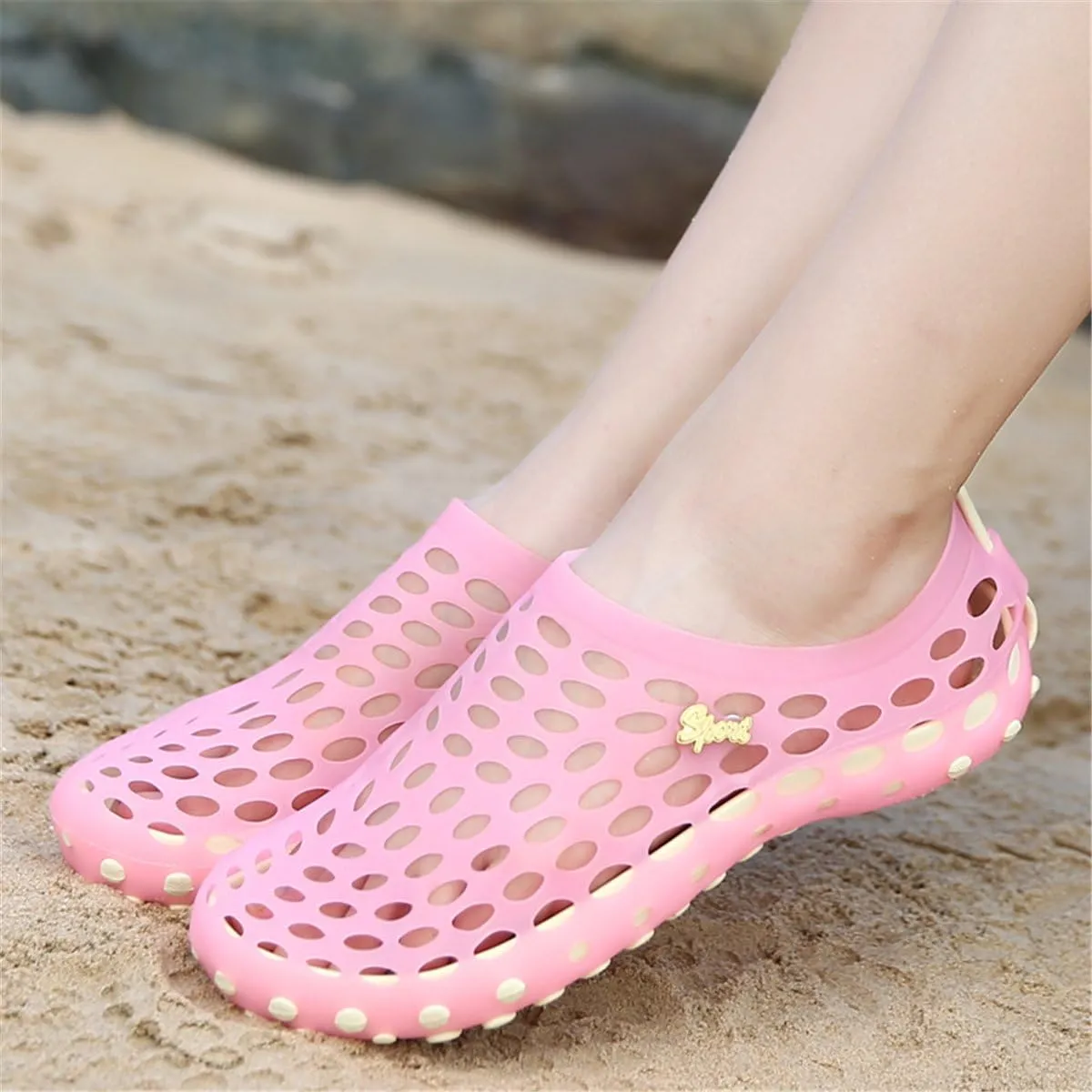 Women's Soft Beach Sandals Pull-On Aerobic Water Shoes