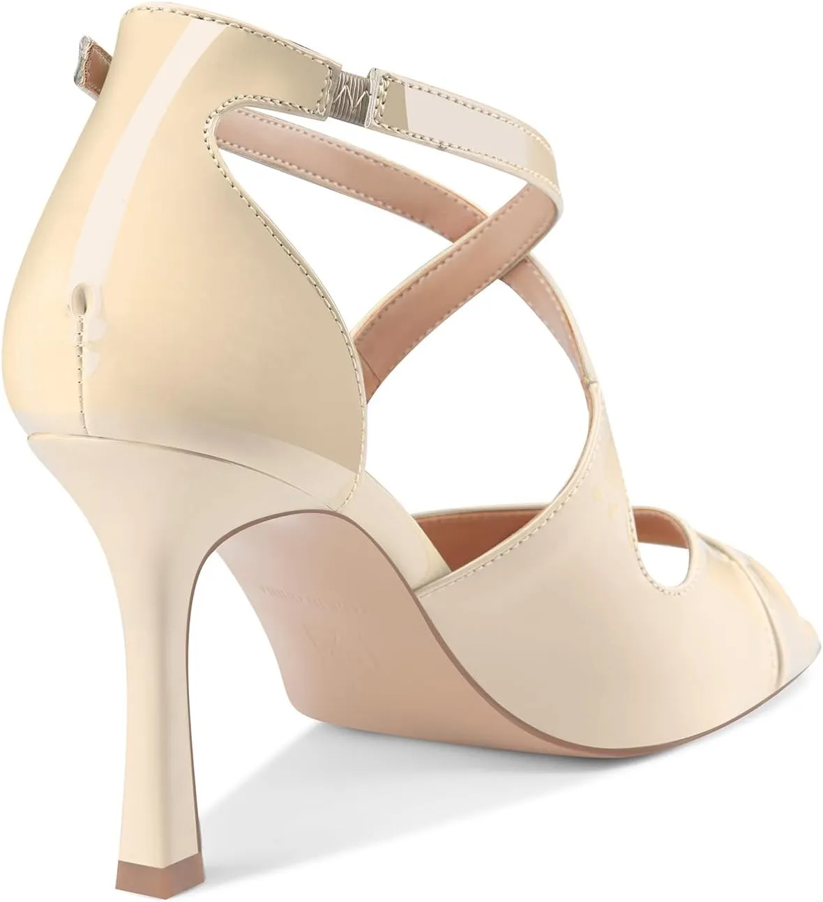 Women's Stiletto High Heels Cross Strap Dressy Sandals Square Open Toe Strappy Stilettos Summer Shoes for Ladies Sexy