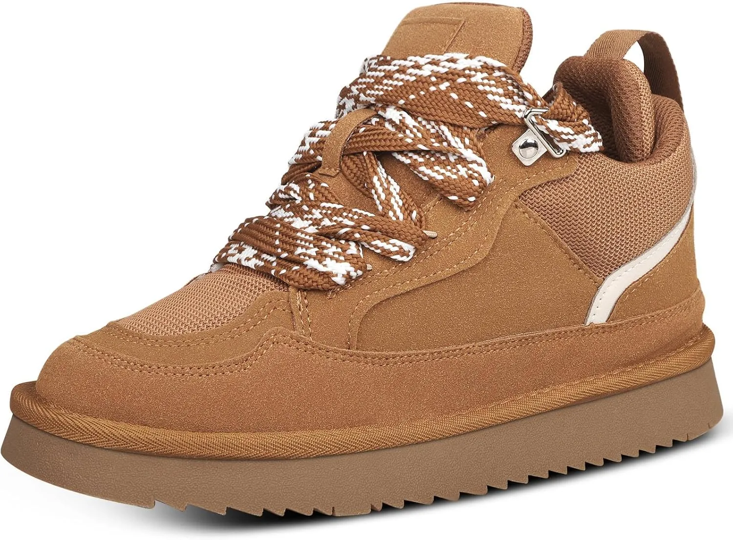 Women's Suede Sneakers Fashion Lace-up Sneakers for Women Casual Comfortable Anti-Slip Outdoor Walking Shoes