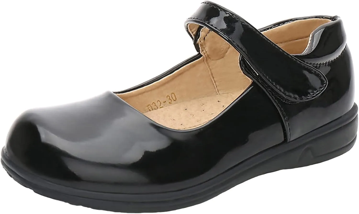 WUIWUIYU Little Big Girls Performance School Uniform Dress Mary Jane Flats Shoes