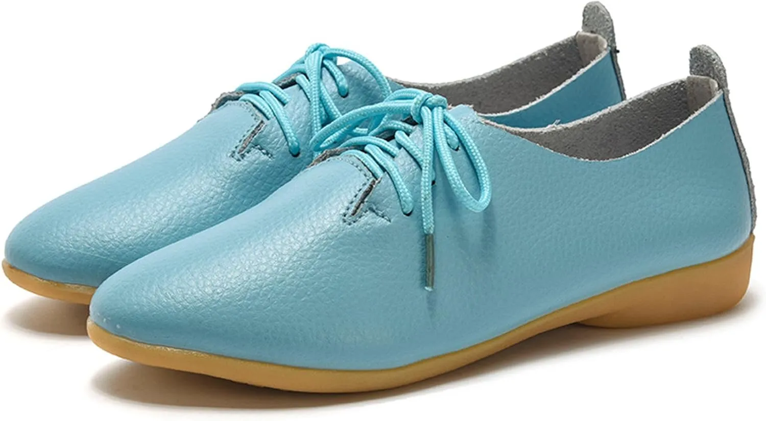 WUIWUIYU Womens Girls Lace Up Pointed Toe Oxfords Shoes Casual Dress Walking Driving Flats