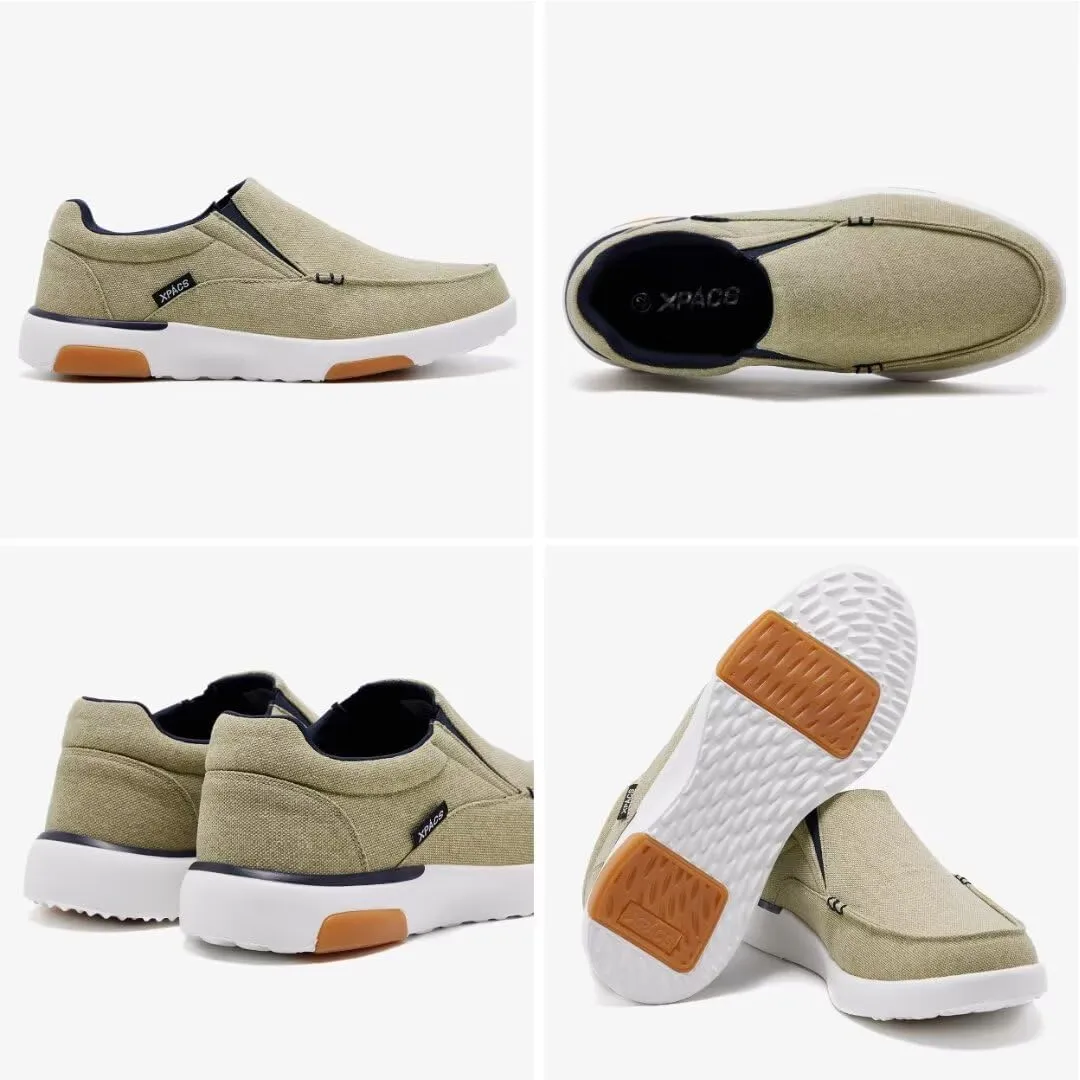 XPACS Men's Orthopedic Comfy Slippers, Stylish Arch Support Casual Shoes for Plantar Fasciitis Recovery, Non Slip Canvas Shoes for Heel and Foot Pain Relief