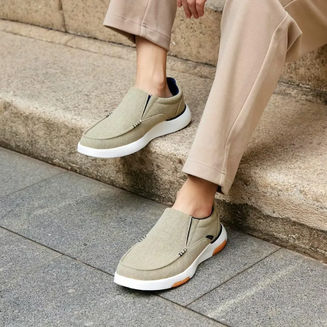 XPACS Men's Orthopedic Comfy Slippers, Stylish Arch Support Casual Shoes for Plantar Fasciitis Recovery, Non Slip Canvas Shoes for Heel and Foot Pain Relief