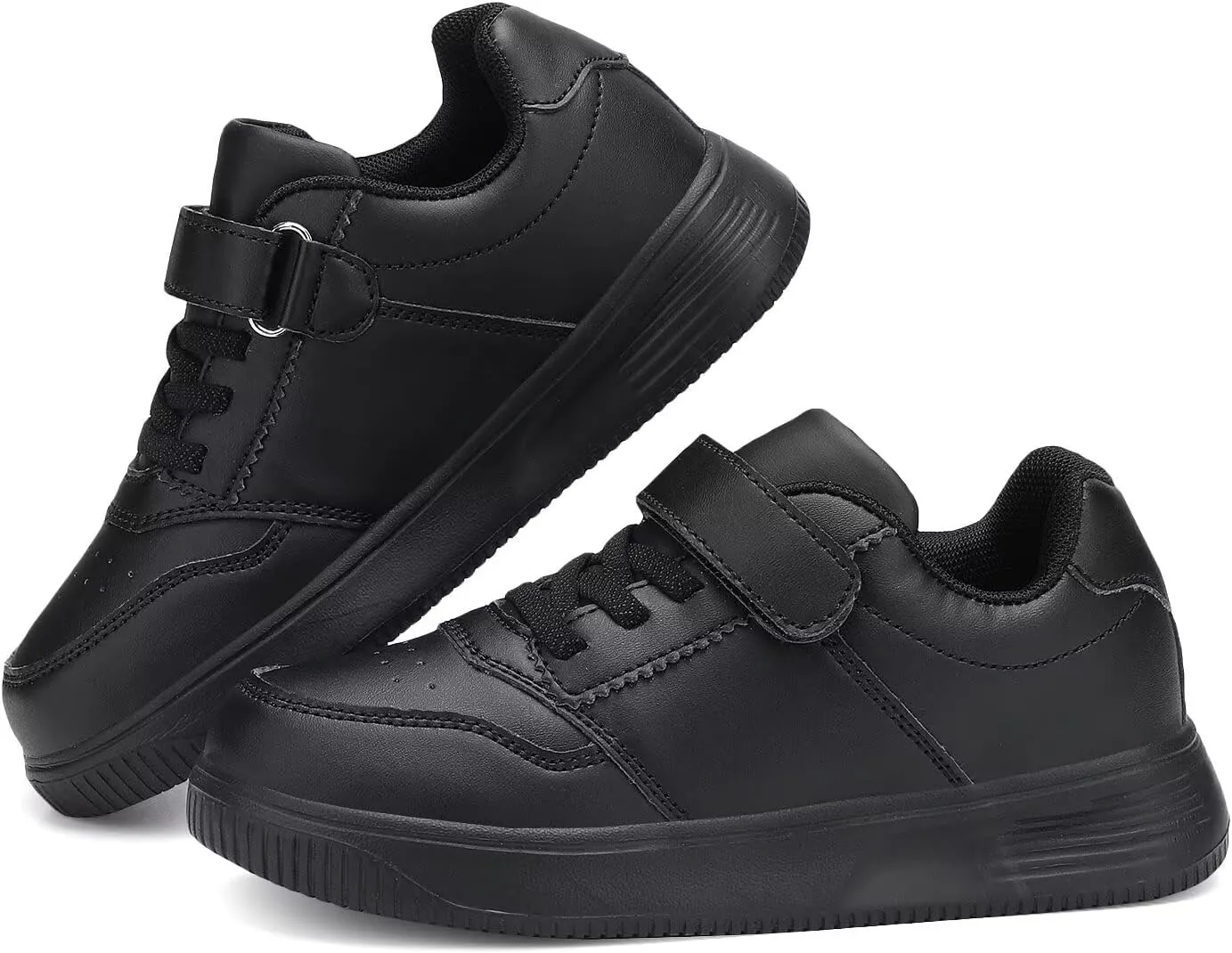 YAVY Unisex-Child Sneakers Boys Girls Running Leather Sneakers Breathable Mesh Athletic Shoes Lightweight Kids Walking Shoes