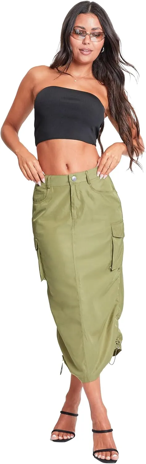 YMI Jeans Women's Maxi Cargo Skirt