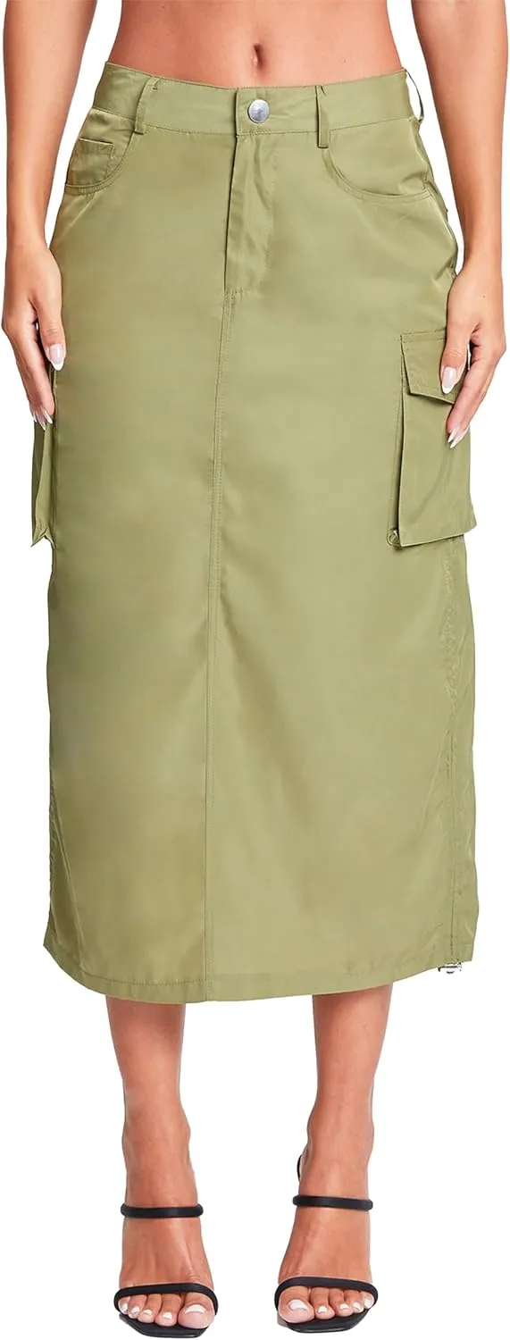 YMI Jeans Women's Maxi Cargo Skirt