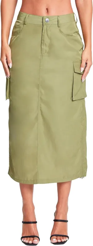 YMI Jeans Women's Maxi Cargo Skirt