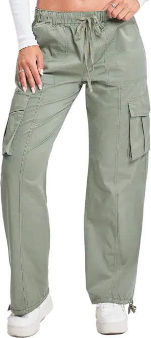 YMI Jeans Women's Mid Rise Pull on Cargo Pants