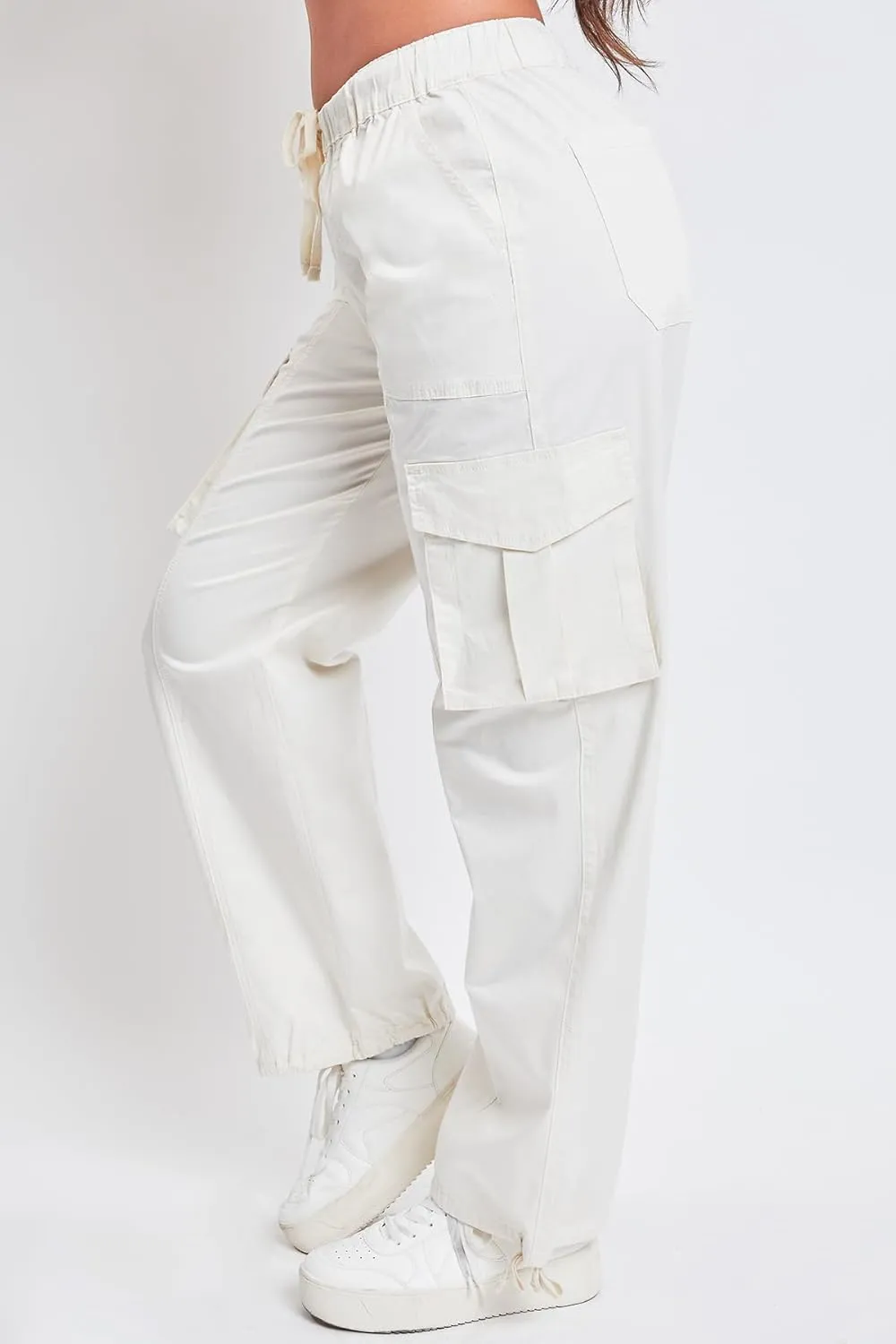 YMI Jeans Women's Mid Rise Pull on Cargo Pants