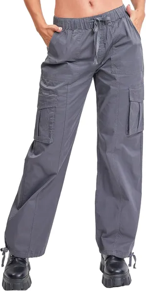 YMI Jeans Women's Mid Rise Pull on Cargo Pants