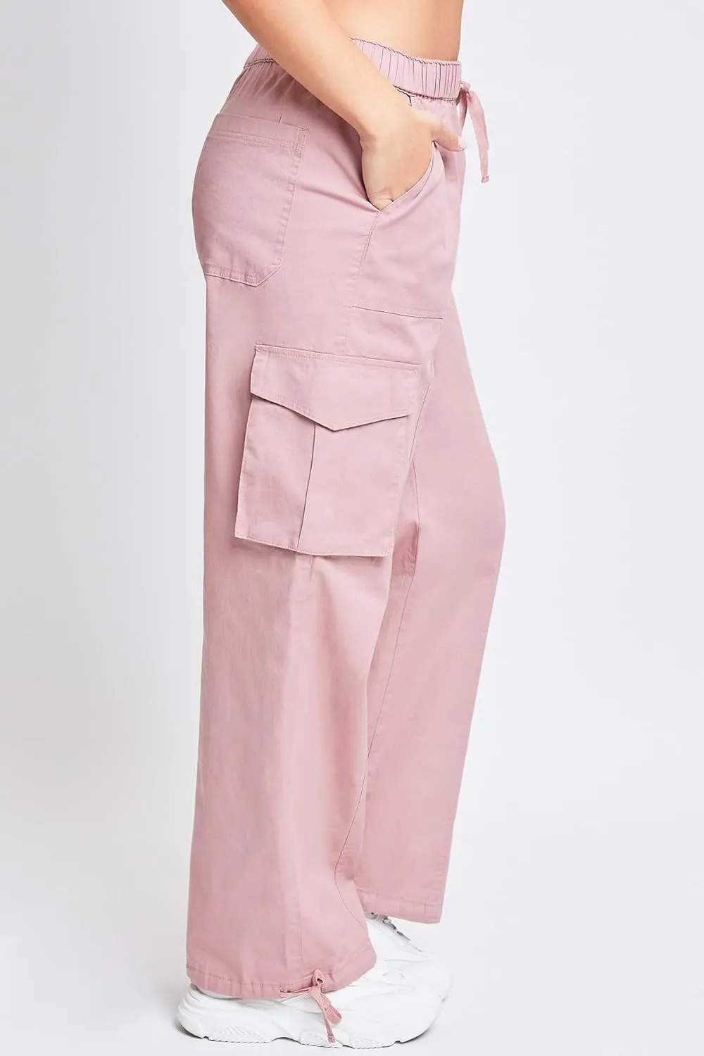 YMI Jeans Women's Mid Rise Pull on Cargo Pants