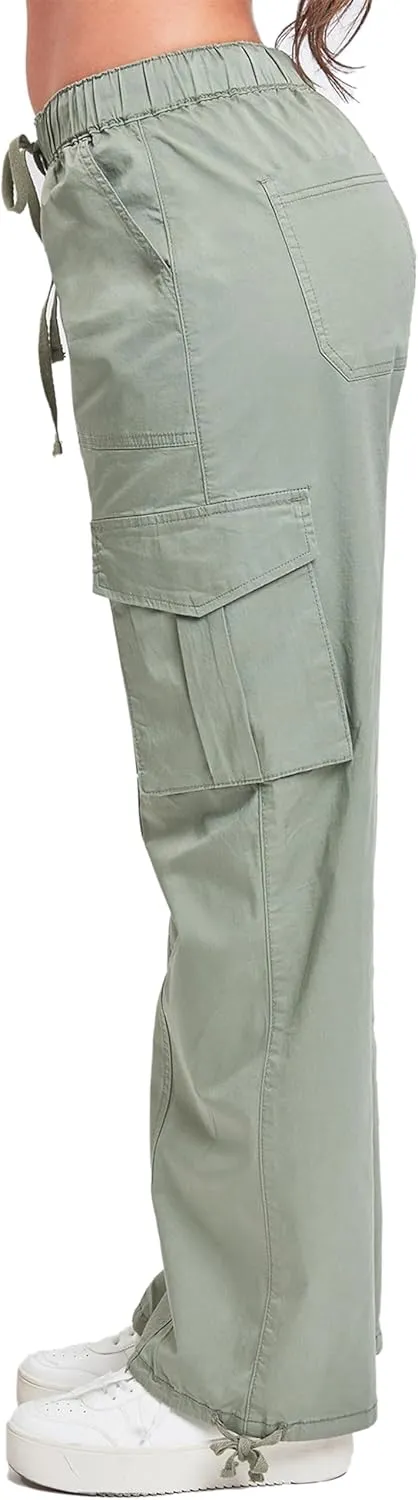 YMI Jeans Women's Mid Rise Pull on Cargo Pants