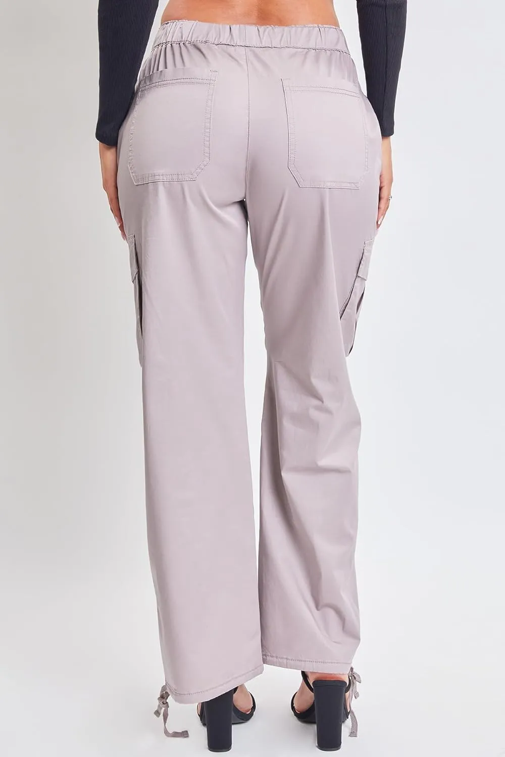 YMI Jeans Women's Mid Rise Pull on Cargo Pants