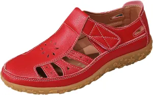ZSpzx Summer Sandals For Women 2025,Closed Toe Wedge Shoes Hollow Out Retro Soft Soled Casual Adjustable Slip On Walking Wedges Arch Support Bohe Cute Slides for Party Beach Vacation